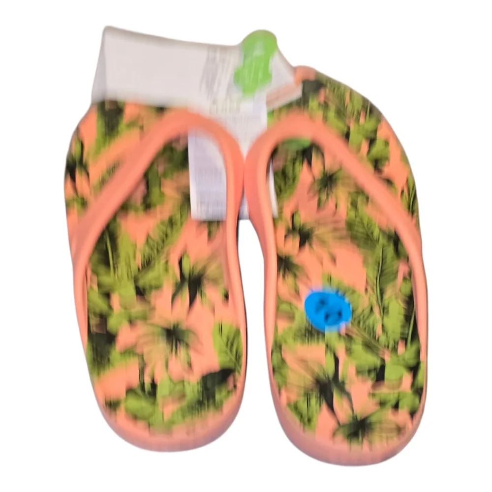 Crocs Kadee II Palm Print 209771-83E Flip Flops with‎ palm Women's 10 New